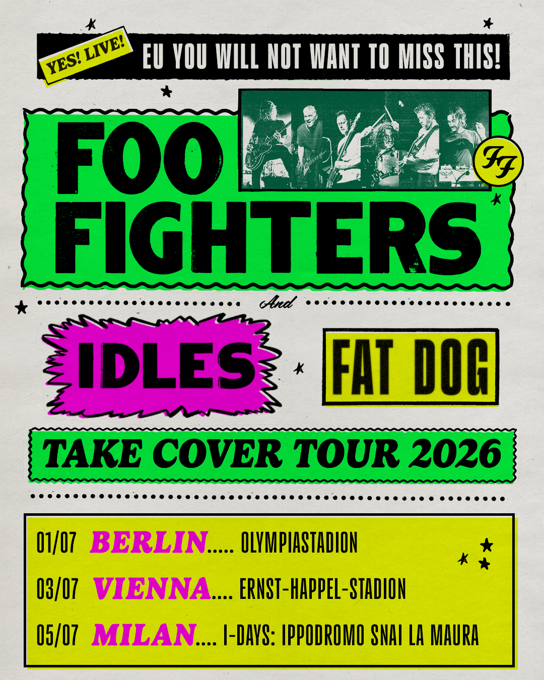 IDLES Tour Poster 2026